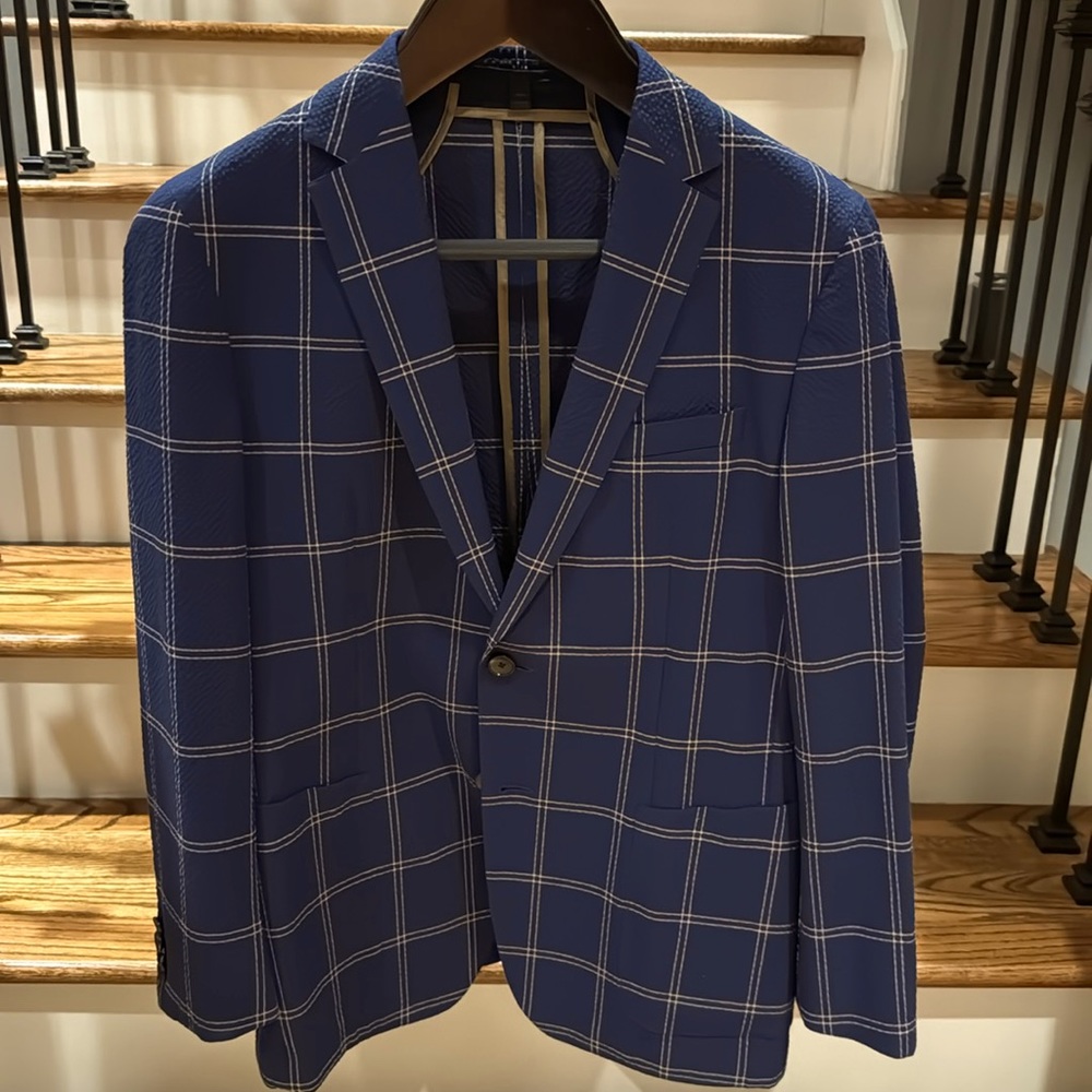 Boss Navy blazer.